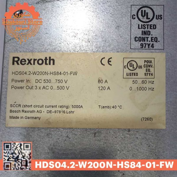 درایو رکسروت (Rexroth) مدل: HDS04.2-W200N-HS84-01-FW