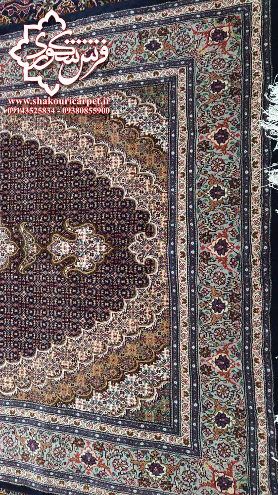فرش دستباف 6 متری گل ابریشم طرح ماهی خوی بافت تبریز - کد 36